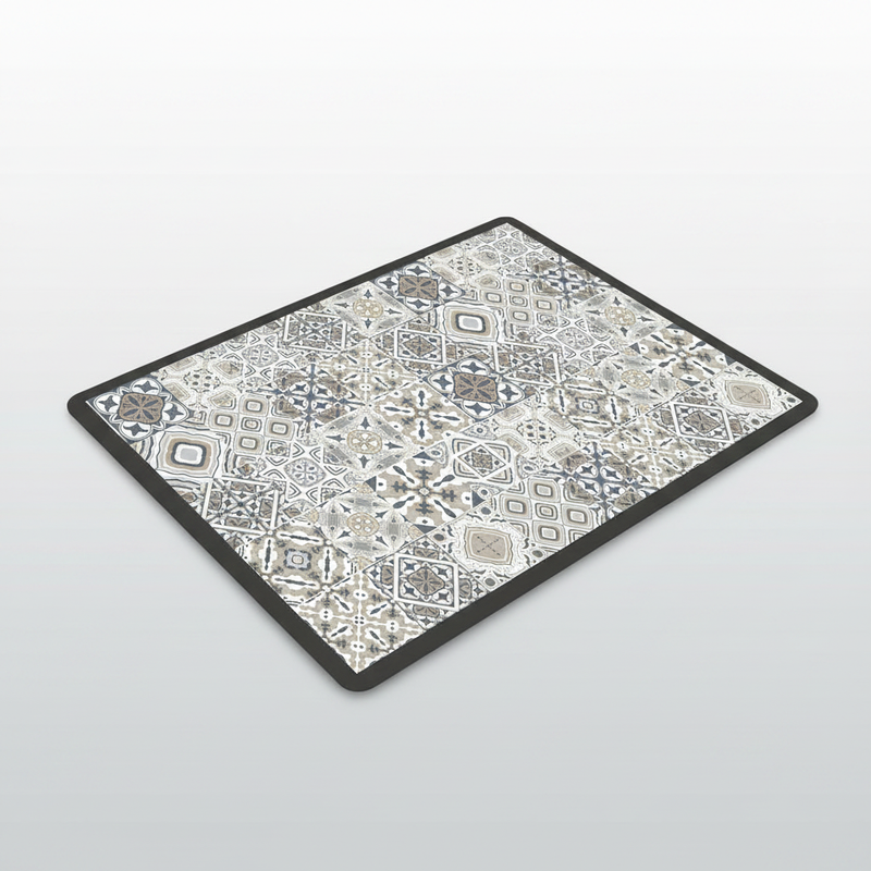 Microfiber Appliance Mat Gray Plaid packshot