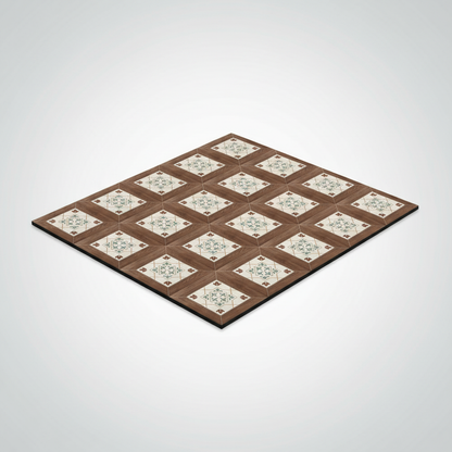 Retro Tile Coffee Mat Wooden Squares packshot