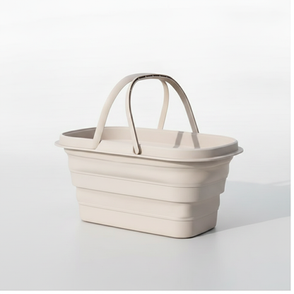 Collapsible Utility Basket - Cream studio packshot