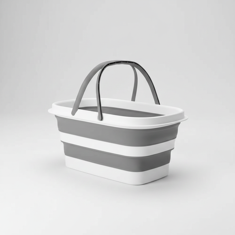 Collapsible Utility Basket - Gray studio packshot