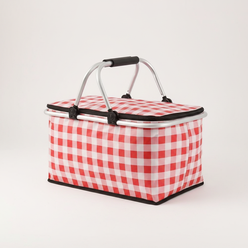 Checkered Picnic Basket | 22L Insulated