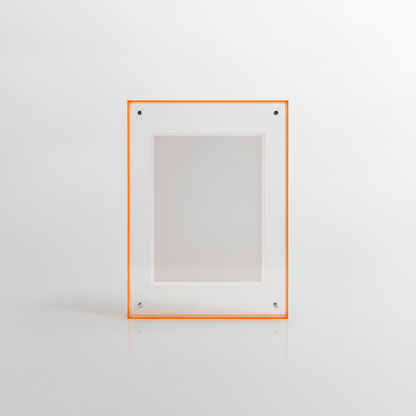 Coloured Acrylic Picture Frame - Orange