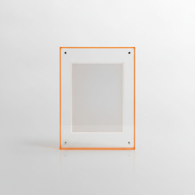 Coloured Acrylic Picture Frame - Orange