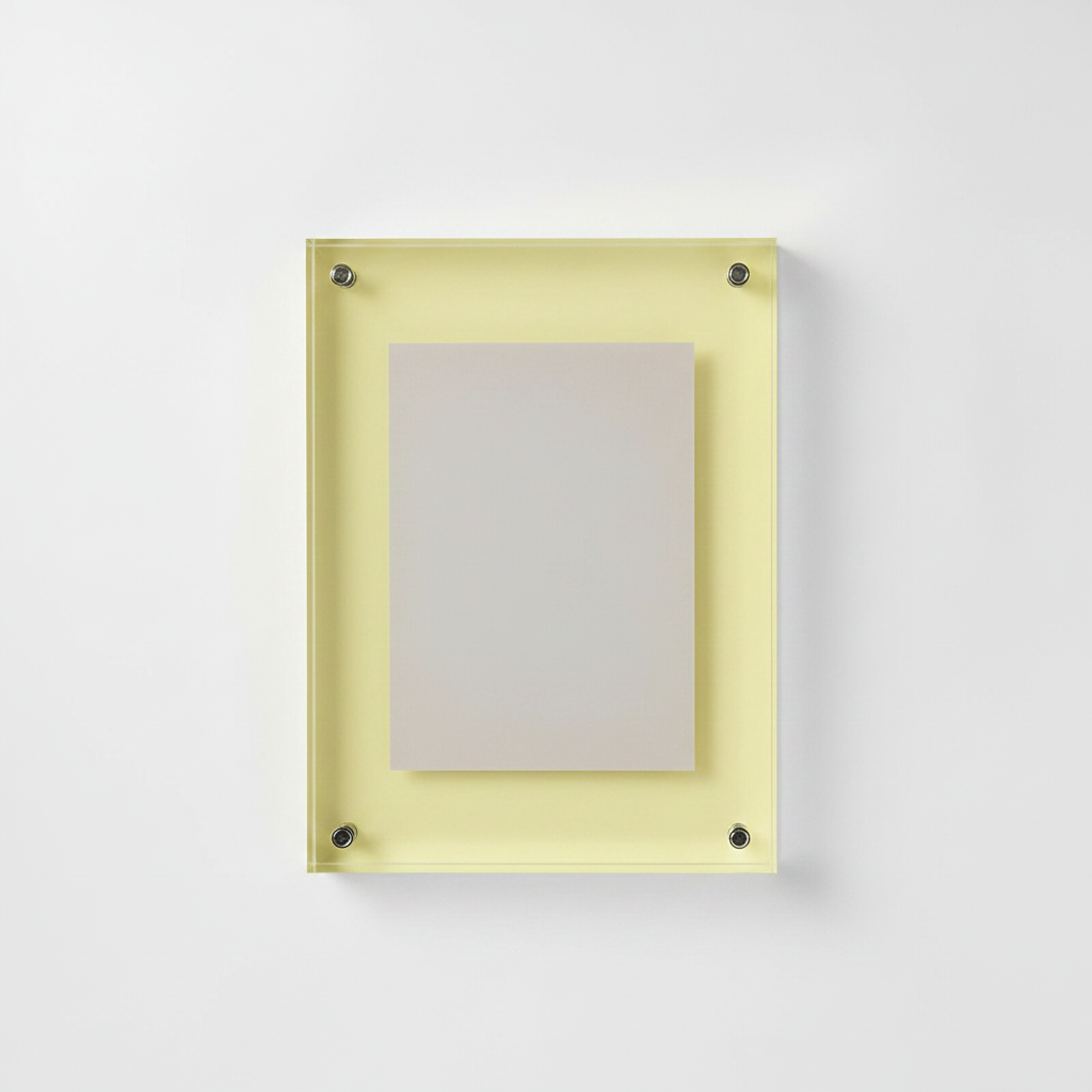 Coloured Acrylic Picture Frame - Yellow