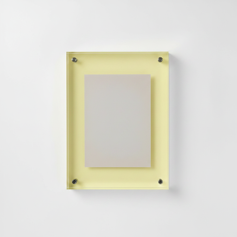 Coloured Acrylic Picture Frame - Yellow