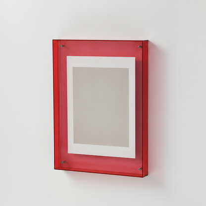 Coloured Acrylic Picture Frame - Bright Red