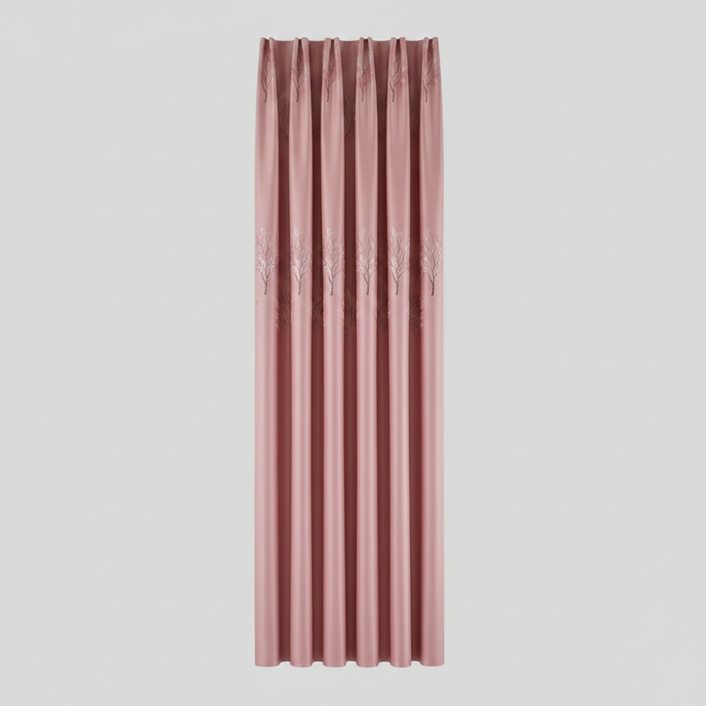 Elysian Leaf blackout curtain - Blush Rose