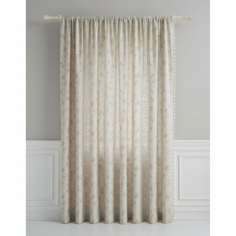 Whimsical Meadow Lace Curtain | Patchwork Lace, Semi-Blackout