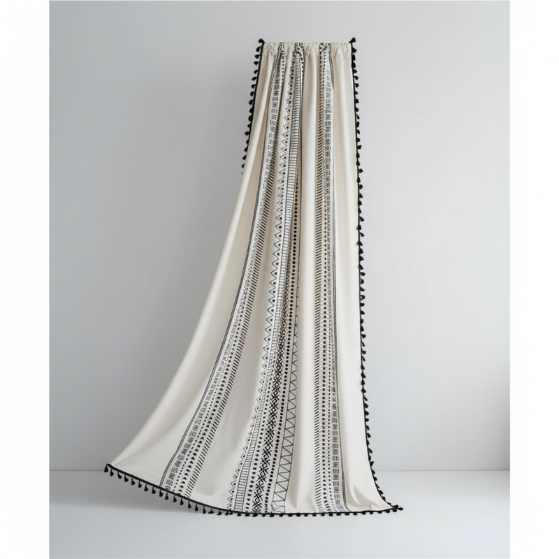 Solstice Loom Curtain Midnight Ink