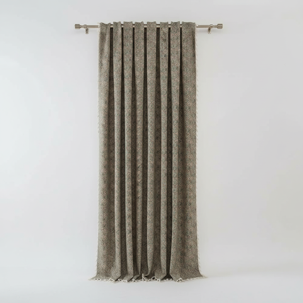 Wildflower Weave Curtain Olive Bloom