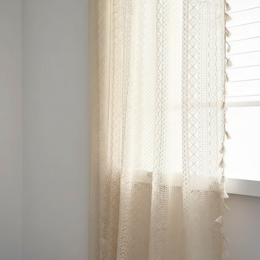 Chic Bohemian Crochet Curtain panel