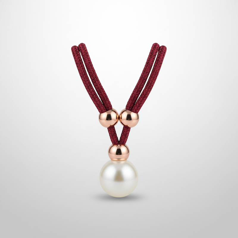 Red Wine lustrous pearl curtain tie-back packshot