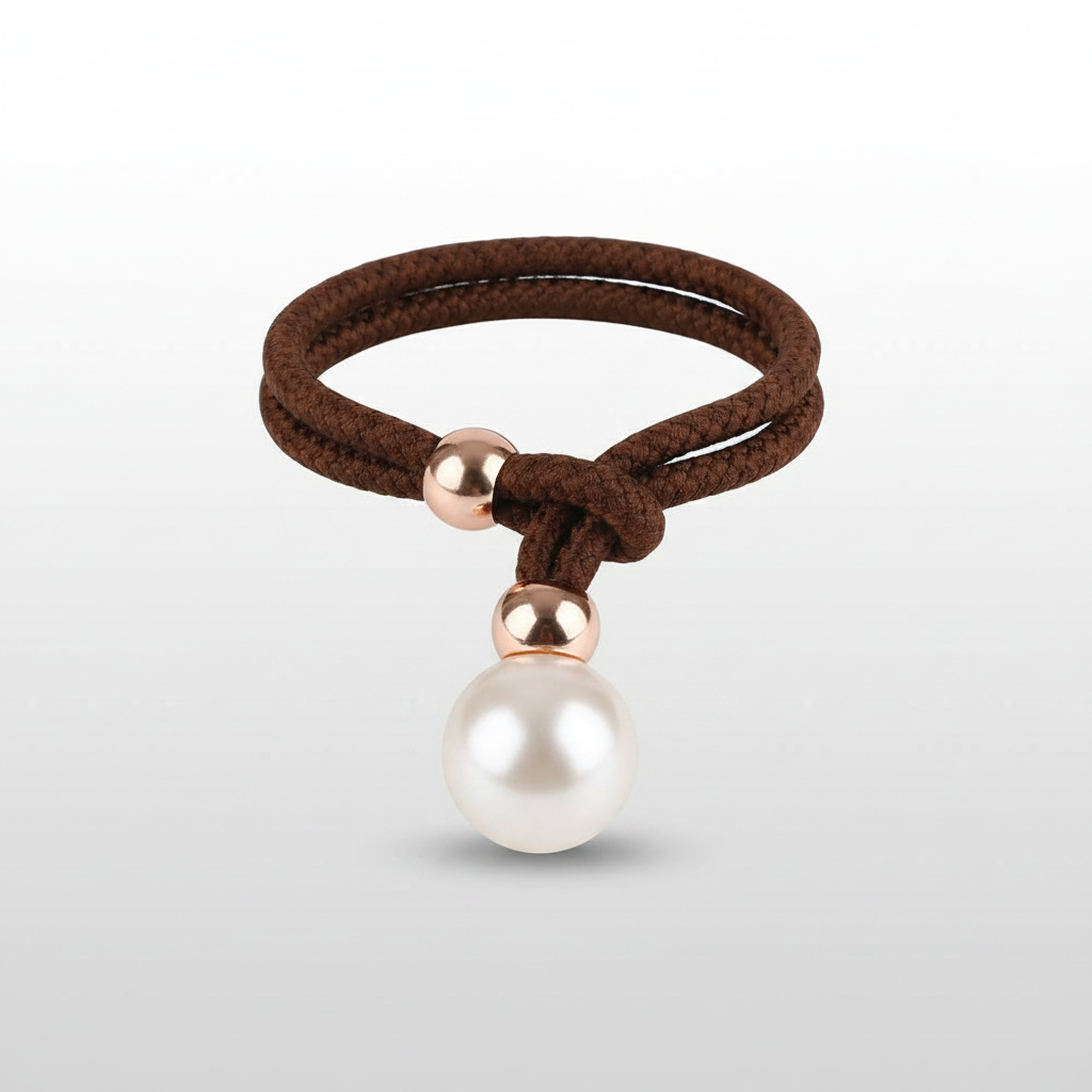 Deep Coffee lustrous pearl curtain tie-back packshot