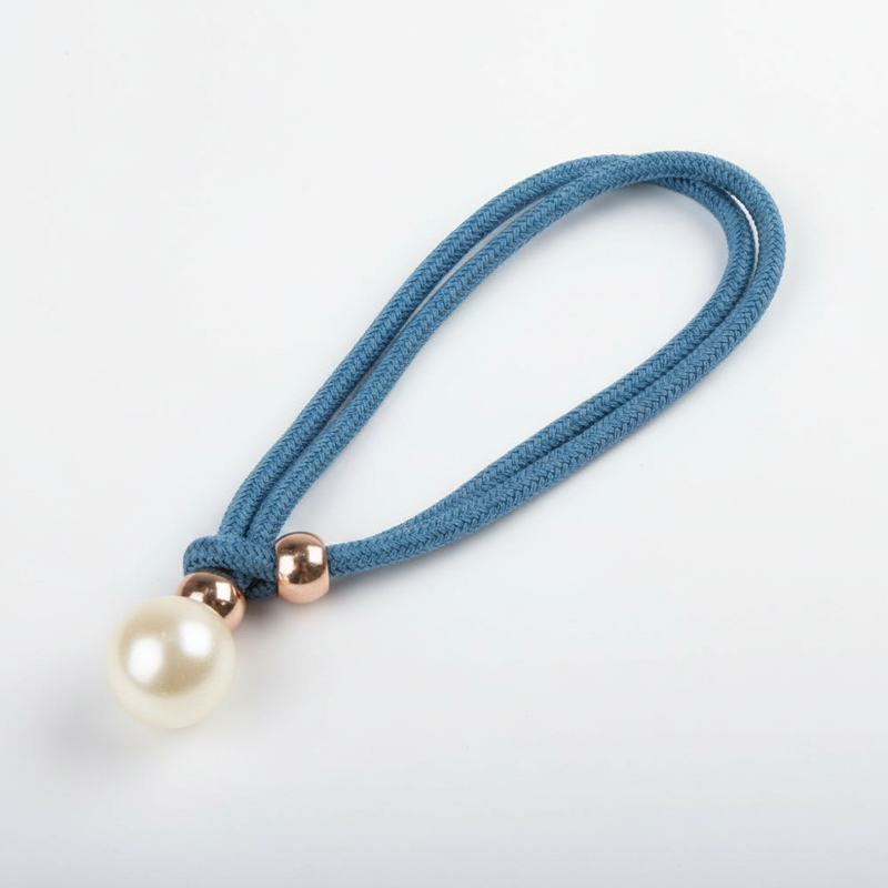 Blue lustrous pearl curtain tie-back packshot