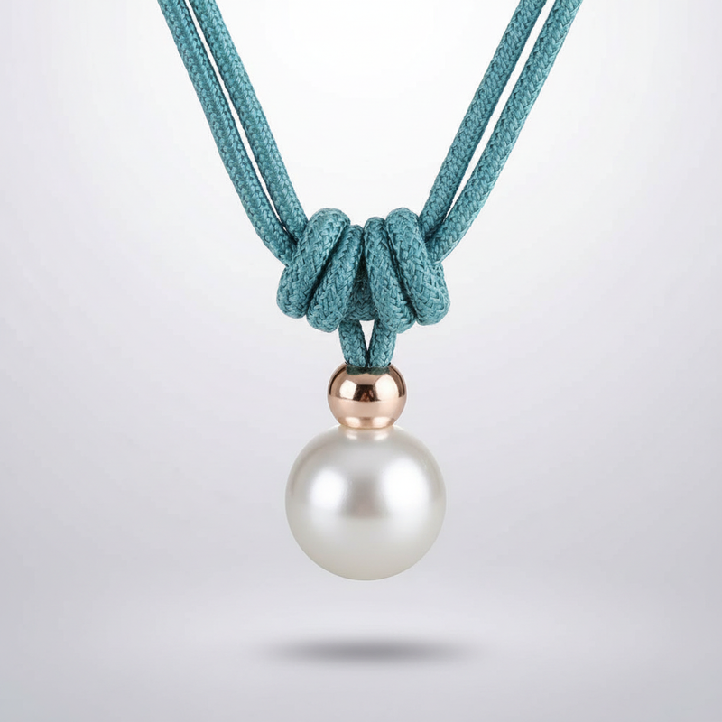 Blue Green lustrous pearl curtain tie-back packshot