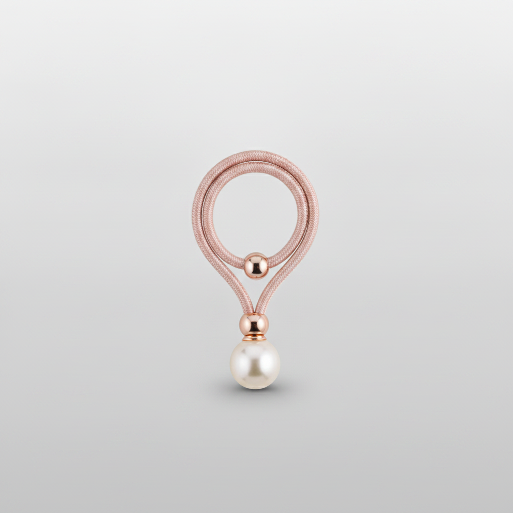Pink lustrous pearl curtain tie-back packshot