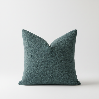 Calen Pillow Cover - Serene Blue boucle