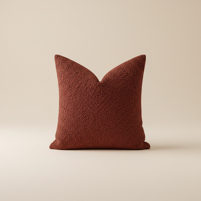 Calen Pillow Cover - Red boucle