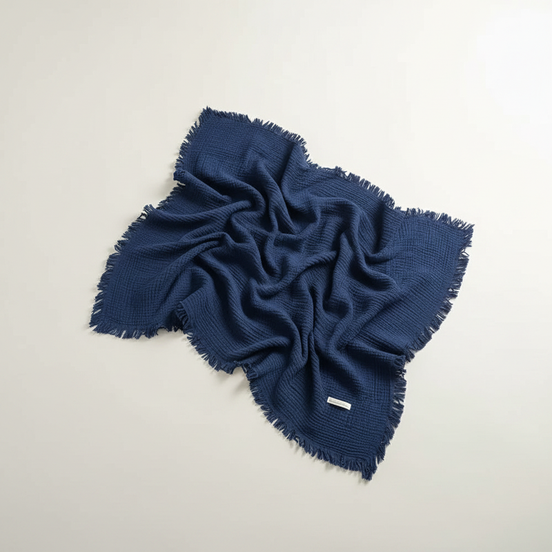 Cotton Crinkle Tassel Blanket | Cotton, Tassel Trim