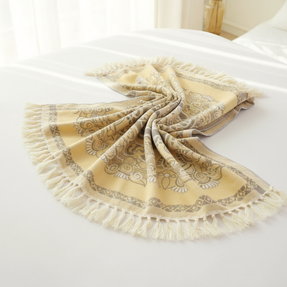 Wander Cotton Boho Mandala Blanket - Sunbloom