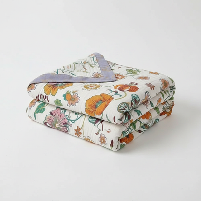 Wildflower Botanical Reverie Cotton Blanket