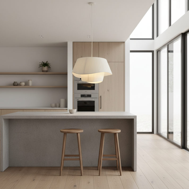 Noosa coastal pendant lifestyle in modern kitchen