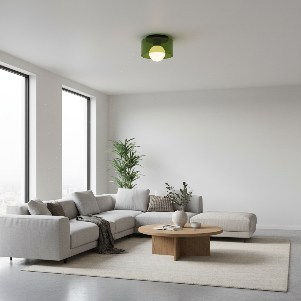 KildaLight flush mount ceiling light installed in a modern living room