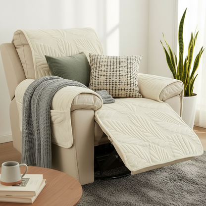 Verdant Recliner Chair Cover styled in a modern living room lifestyle setting