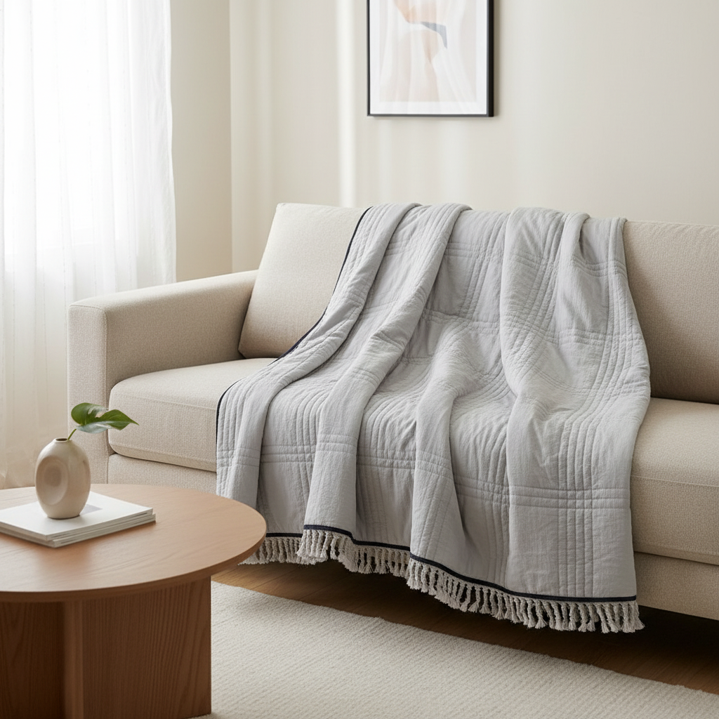 EverChill Cooling Blanket styled in a modern living room