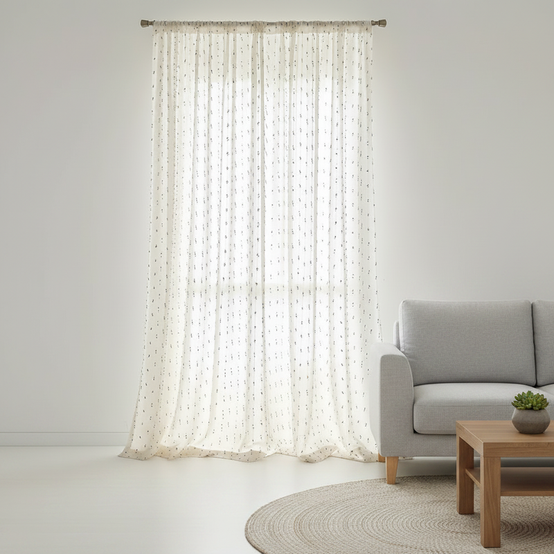 Sugar Bean Rainbow Tulle Curtain lifestyle - hung on window