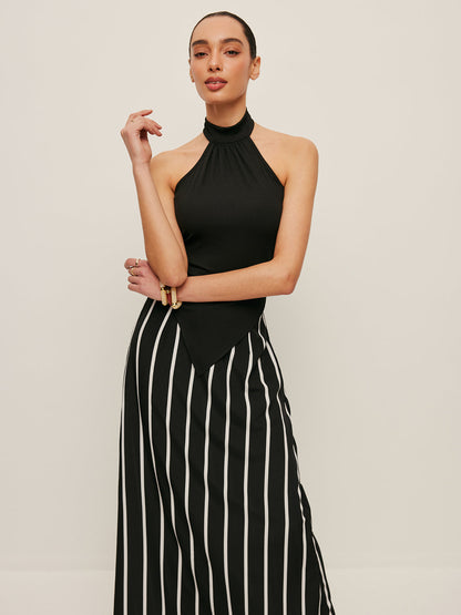 Ava Women's Asymmetric Skirt - styled view