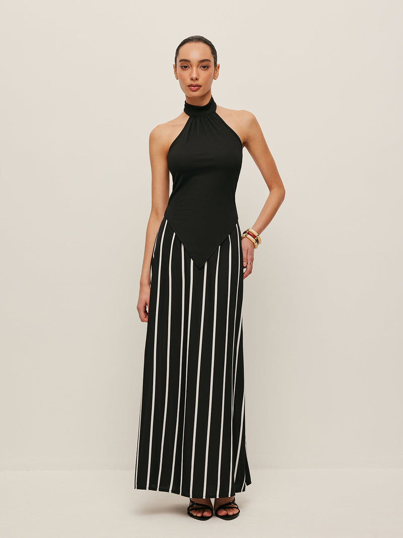 Ava Women's Asymmetric Skirt - fabric and finish detail
