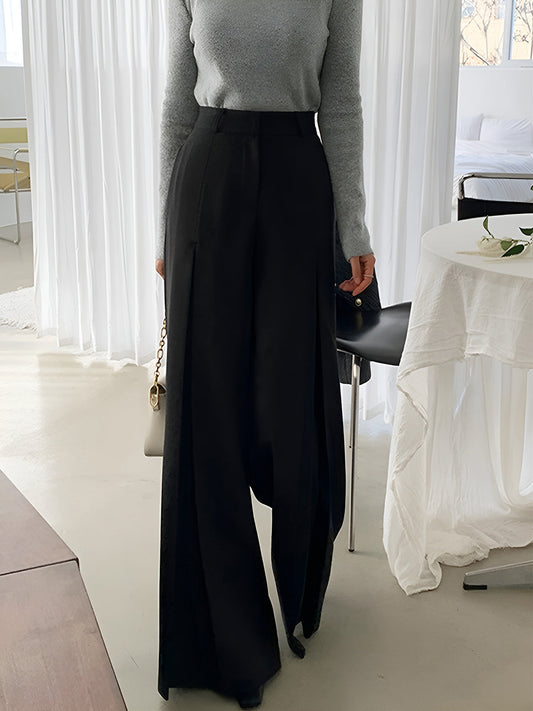 Eloise Women's Pleated Trousers - styled view