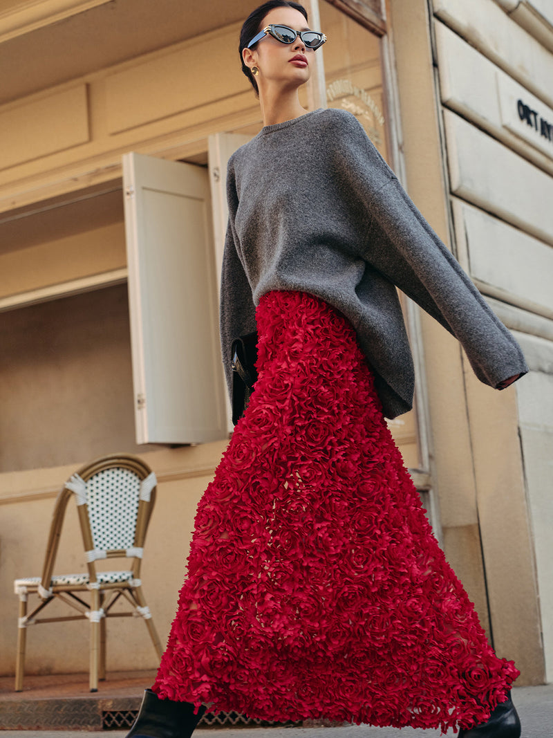 Mabel Women's Floral Skirt - close-up detail