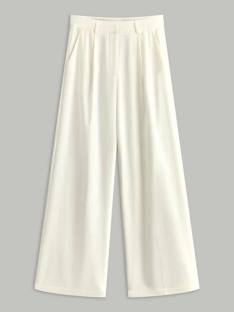 Greta Women's Linen Trousers - close-up detail