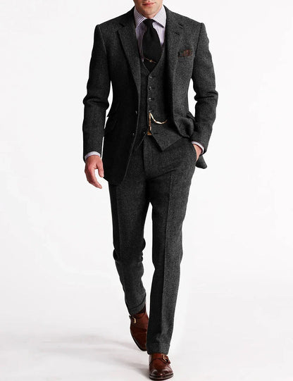 Ezra Men's Tuxedo Suit - close-up detail