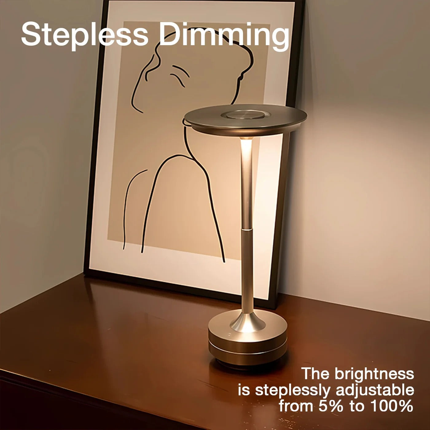 Kestrel LED Table Lamp - full-length view