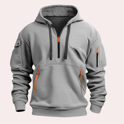 Ivor Men's Hoodie - fabric and finish detail