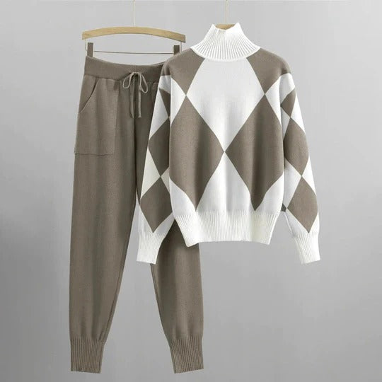 Mira Women's Sweater | Black, Beige