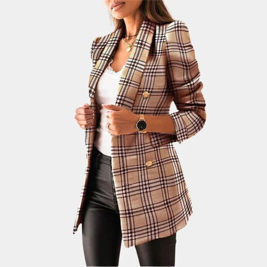 Cleo Women's Blazer - fabric and finish detail