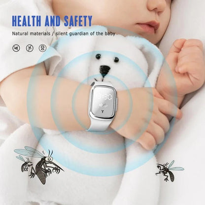 Quarry Portable Anti-mosquito Wristband - shown in use