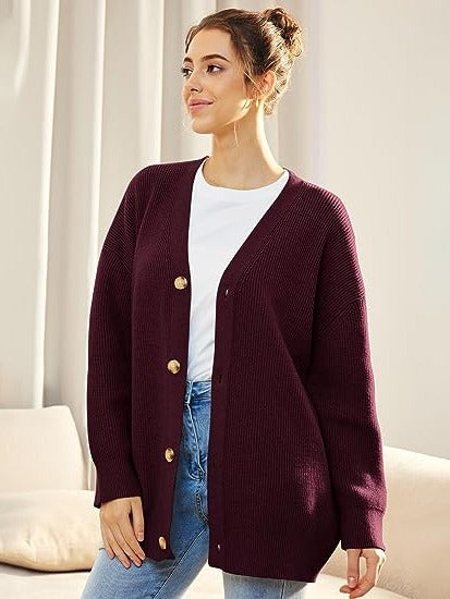 Elena Women's Oversized Cardigan - full-length view