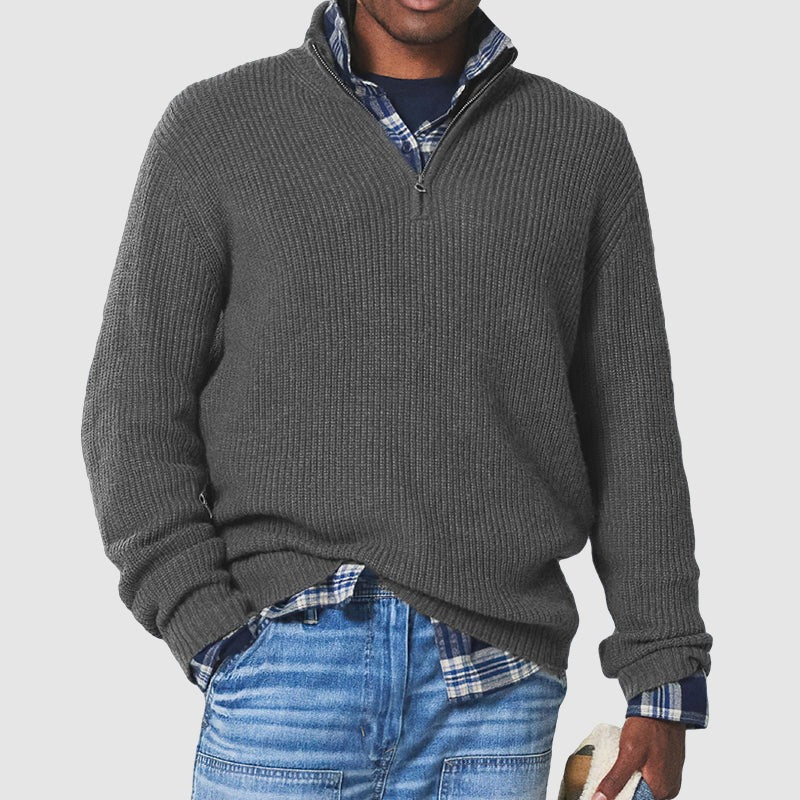 Wilder Men's Sweater - fabric and finish detail