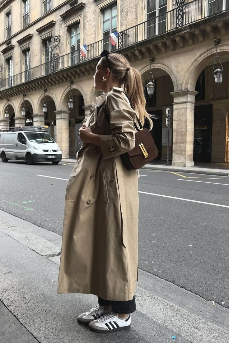 Vera Women's Trench Coat - fabric and finish detail