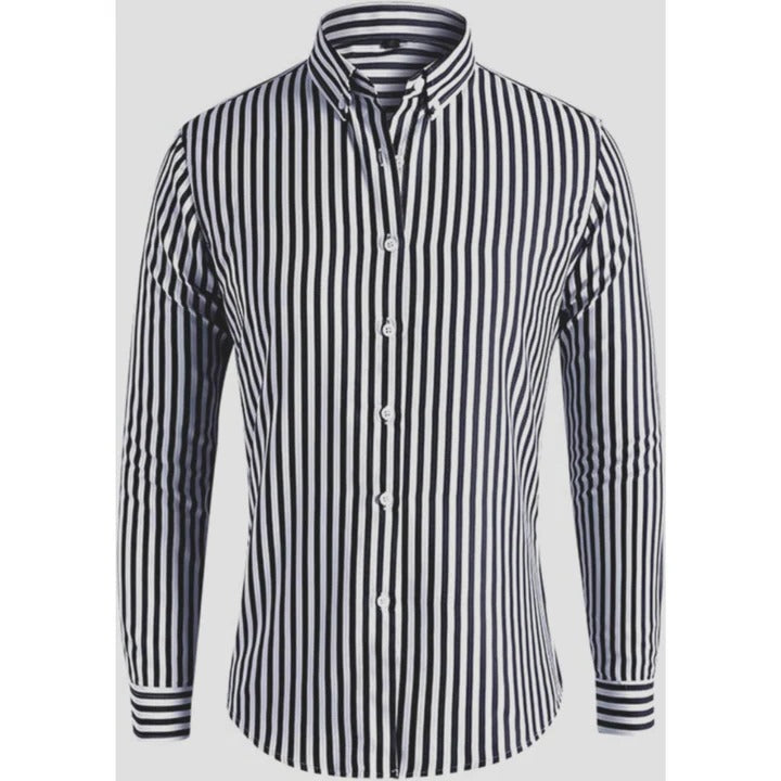 Xavier Men's Striped Shirt - back view