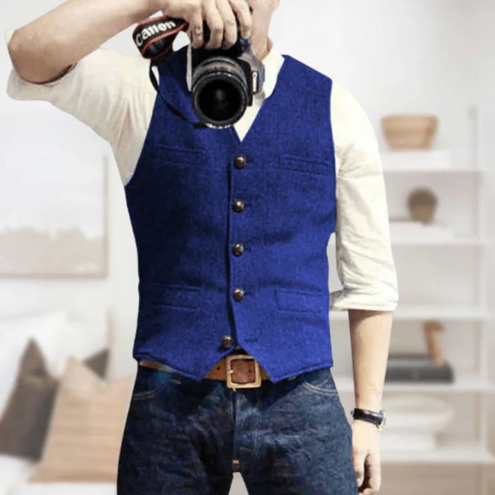 Silas Men's Vest - flat lay