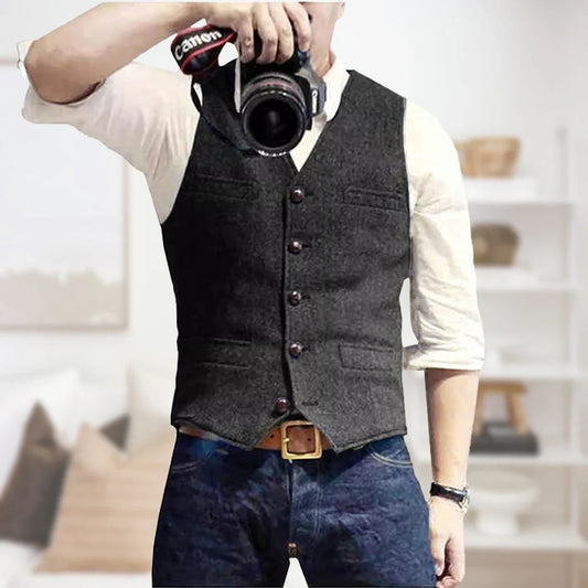 Silas Men's Vest - styled view