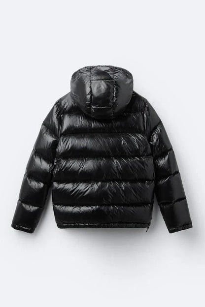 Elise Women's Puffer Jacket - fabric and finish detail