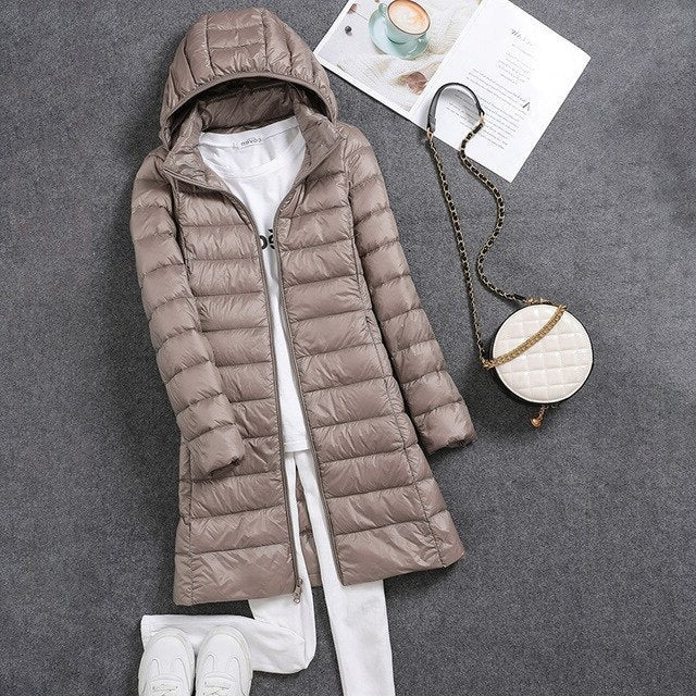 Noor Women's Puffer Jacket - full-length view
