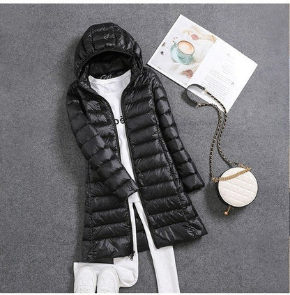 Noor Women's Puffer Jacket - styled view